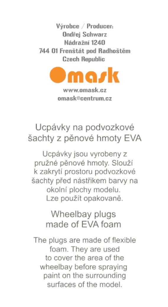 Omask X7208 Bf 109 E-1/E-3 O-Max Set (for Special Hobby / Eduard) (masks and EVA wheel bay plugs) 1/72