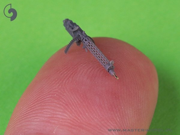 Master AM-72-170 Niemiecki km z okresu I w.św. Spandau LMG 08/15 (2 szt.) - z DŁUGĄ rączką przeładowania - wydruki 3D i mosiężne lufy 1/72