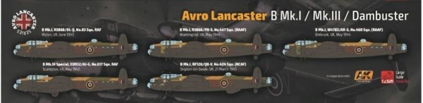 HK Models 01E012 Avro Lancaster B MkI/ B MkIII/ Dambuster 3 in 1 1/32