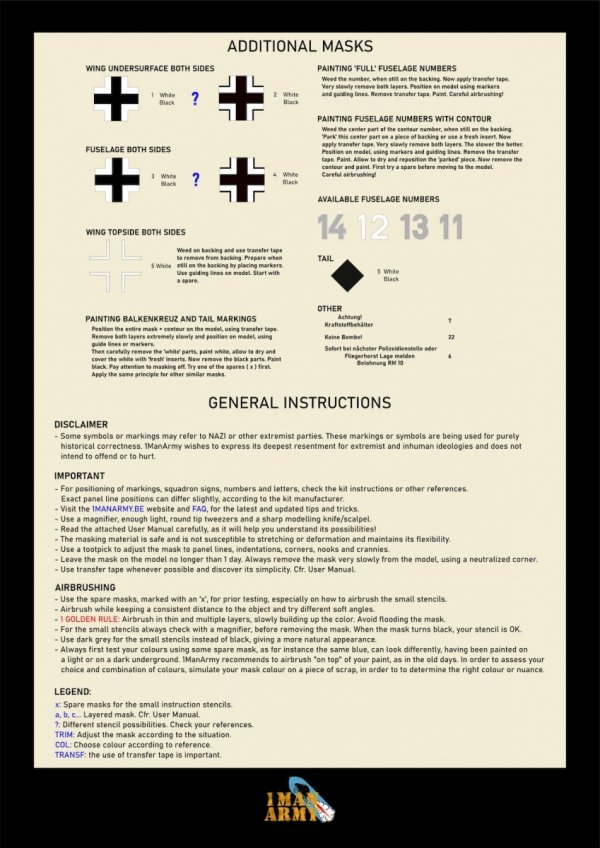 1 Man Army 35DET003 Focke Wulf 190 A6 (Border) 1/35