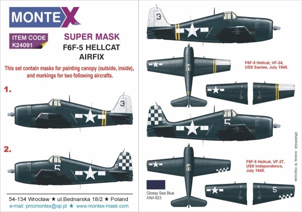Montex K24091 F F-5 HELLCAT for AIRFIX 1/24