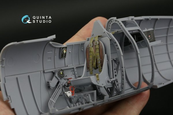 Quinta Studio QD24021 Spitfire Mk.VIII 3D-Printed &amp; coloured Interior on decal paper (Airfix) 1/24