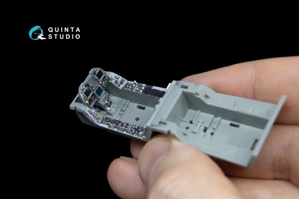 Quinta Studio QD48044 F/A-18C (early) 3D-Printed &amp; coloured Interior on decal paper (for Kinetic) 1/48