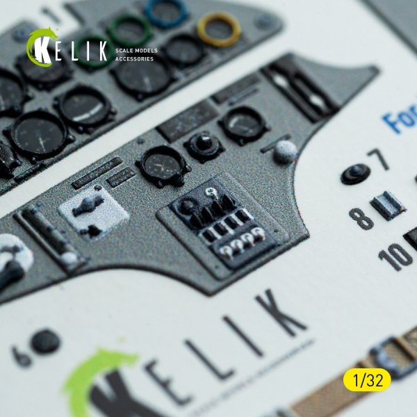 Kelik K32046 Hs-123A-1 - interior 3D decals for ICM kit 1/32