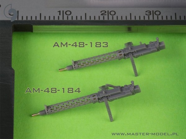 Master AM-48-183 Niemiecki km z okresu I w.św. Spandau LMG 08/15 (2 szt.) - z KRÓTKĄ rączką przeładowania - wydruki 3D i mosiężne lufy 1/48