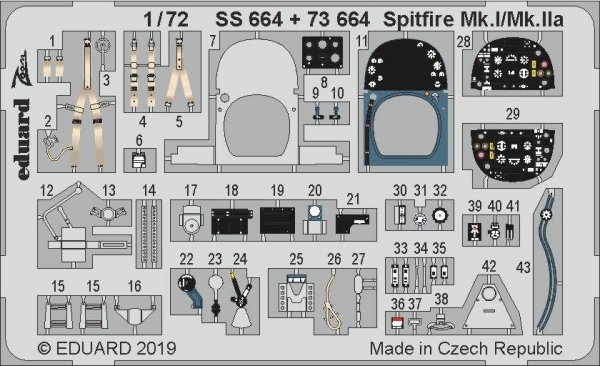 Eduard SS664 Spitfire Mk. I/Mk. IIa 1/72 AIRFIX