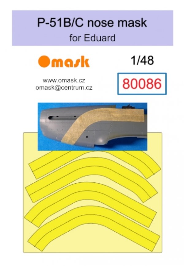 Omask 80086 P-51 B/C nose mask (for Eduard) 1/48