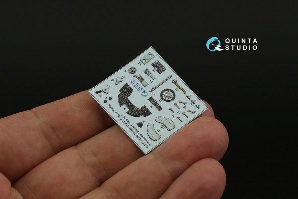 Quinta Studio QDS-48389 Macchi C.202 Folgore Early 3D-Printed &amp; coloured Interior on decal paper (Hasegawa/Eduard) (Small version) 1/48