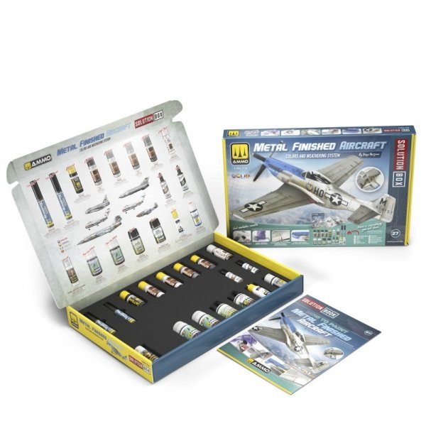 AMMO of Mig Jimenez 7732 SOLUTION BOX 27 - How to Paint Metal Finished Aircraft