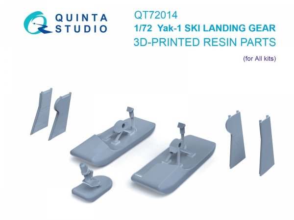 Quinta Studio QT72014 Yak-1 Ski landing gear (Zvezda) 1/72
