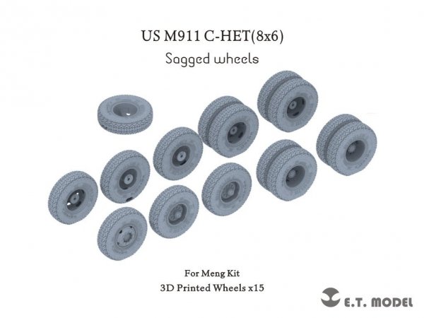 E.T. Model P35-118 US M911 C-HET(8x6) Sagged wheels For Meng Kit 1/35