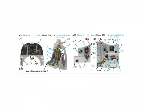 Quinta Studio QD35133 Spitfire Mk. Vb 3D-Printed coloured Interior on decal paper (Border model) 1/35