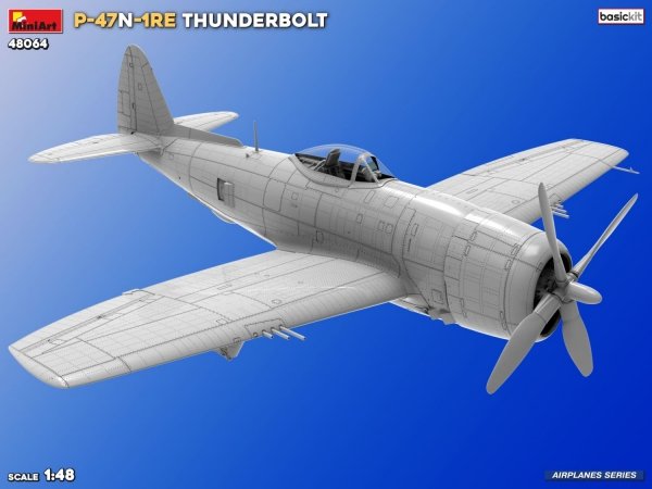 MiniArt 48064 P-47N-1RE THUNDERBOLT BASIC KIT 1/48