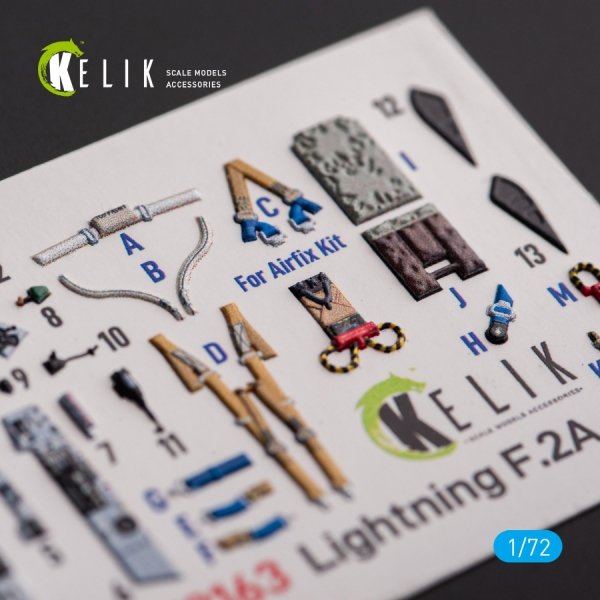 Kelik K72163 F.2A Lighting - interior 3D decals for Airfix kit (1/72)