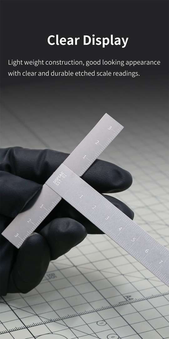 DSPIAE SST-01 Stainless Steel T-Ruler