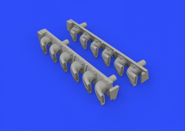 Eduard 648402 Bf 109G-6 exhaust stacks TAMIYA 1/48