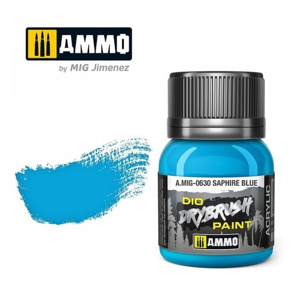 Ammo of Mig 0630 DRYBRUSH Saphire Blue 40ml