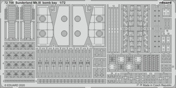Eduard 72708 Sunderland Mk. III bomb bay 1/72 SPECIAL HOBBY