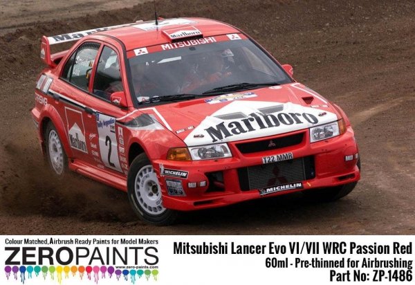 Zero Paints ZP-1486 Mitsubishi Lancer Evo VI WRC Passion Red Paint 60ml
