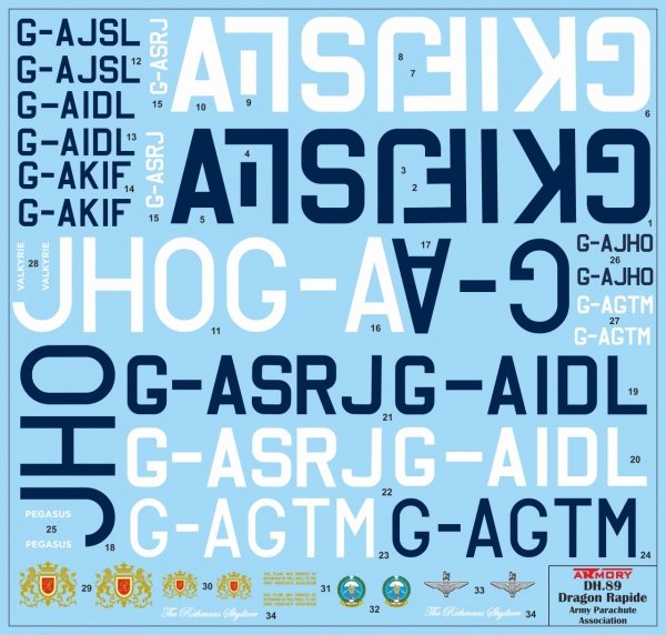 Armory Models 48014 DH.89 Dragon Rapide, Short-Haul Airliner / Multipurpose Aircraft, “Rothmans' Devils” liveries 1/48