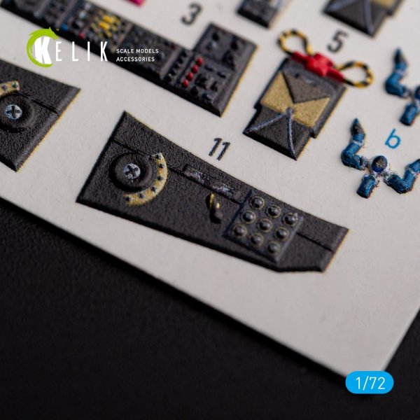 KELIK K72135 AVRO VULCAN B.2 Front cockpit - interior 3D decals for Airfix kit 1/72