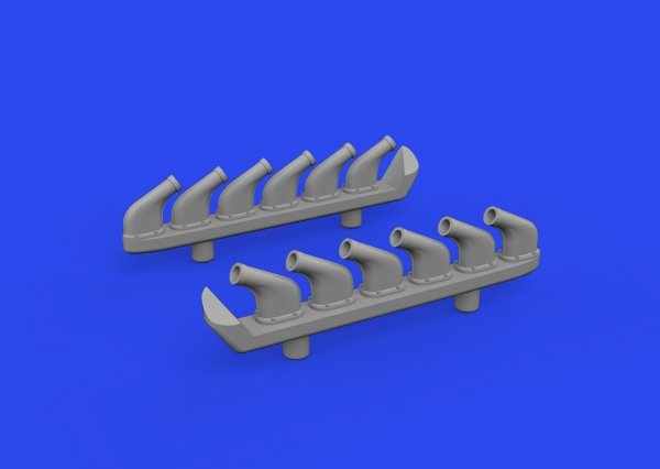 Eduard 672358 P-51D exhaust stacks PRINT EDUARD 1/72