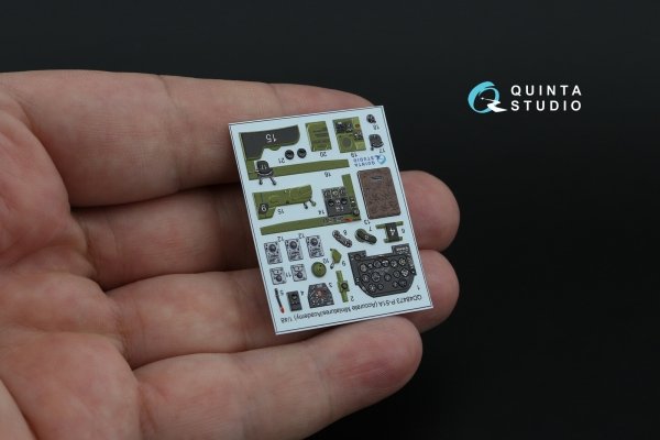 Quinta Studio QD48473 P-51A 3D-Printed coloured Interior on decal paper (Accurate Miniatures/Academy) 1/48