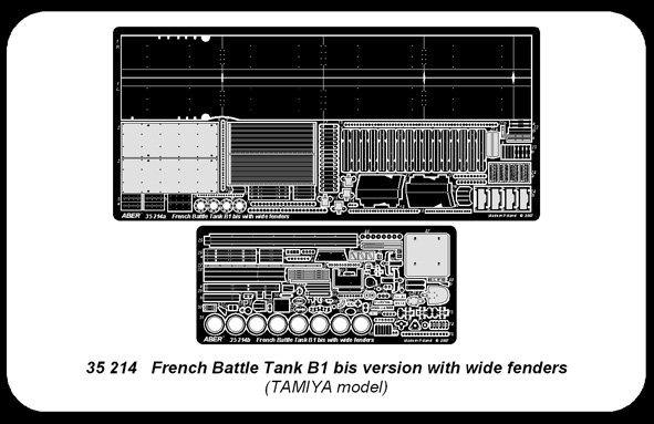 Aber 35214 French battle tank B1 bis version with wide fenders (1:35)