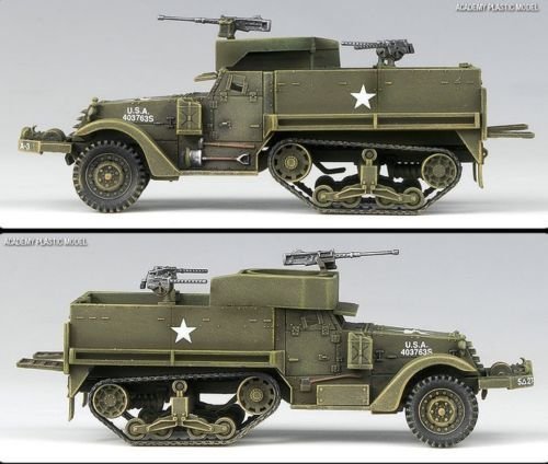 Academy 13408 M3 HALF TRACK &amp; 1/4ton AMPHIBIAN VEHICLE (1:72)