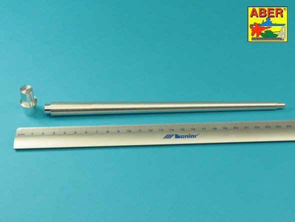 Aber 16L-13 Lufa 88mm KwK 43/3 L/71 (jednoczęściowa) do King Tiger z wieżą Porsche bez hamulca wylotowego / 88 mm KwK 43/3 L/71 (one part) barrel for King Tiger Porsche-Turret without muzzle brake 1/16