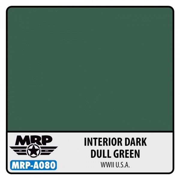 Mr. Paint MRP-A080 WWII US – Interior Dark Dull Green - aqua colors - 17ml