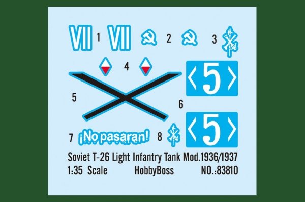 Hobby Boss 83810 Soviet T-26 Light Infantry Tank Mod.1936-1937 (1:35)
