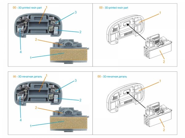 Quinta Studio QD+72238 Ka-52M radar bay (Quinta Models) (with 3D-printed resin parts) 1/72