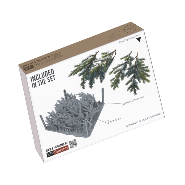 RT-Diorama 16210 Coniferous Branches - Camo Foliage 1/16