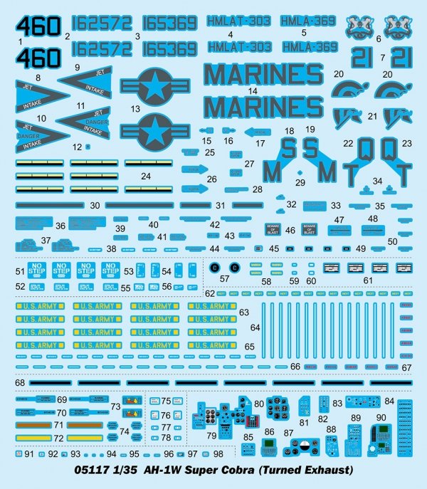 Trumpeter 05117 AH-1W Super Cobra (Turned Exhaust) 1/35