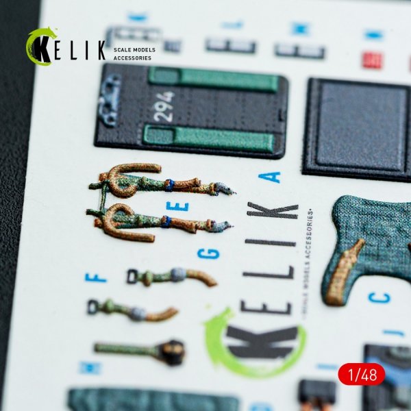 Kelik K48053 JASDF F-2A interior 3D decals for Hasegawa kit (1/48)