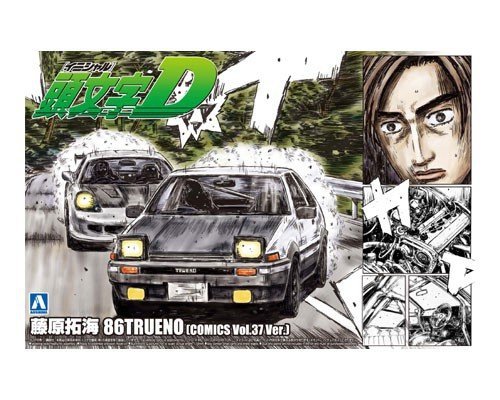 Aoshima 00467 TAKUMI FUJIWARA 86 TRUENO COMICS VOL.37 VER. (TOYOTA) 1:24