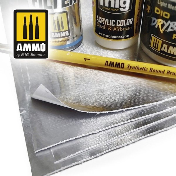 AMMO of Mig Jimenez 8247 ALUMINIUM SHEETS 280x195 mm