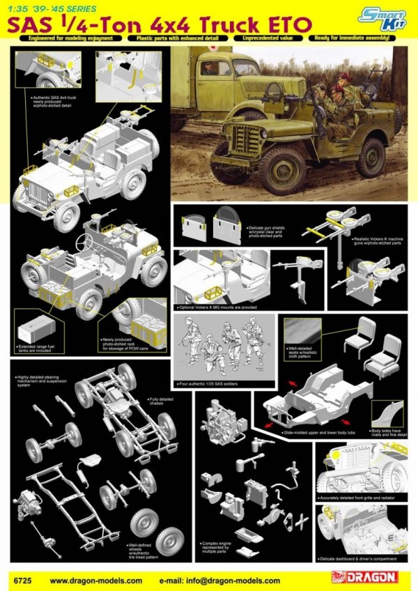Dragon 6725 SAS Raider 1/4 Ton 4x4 Truck (1:35)