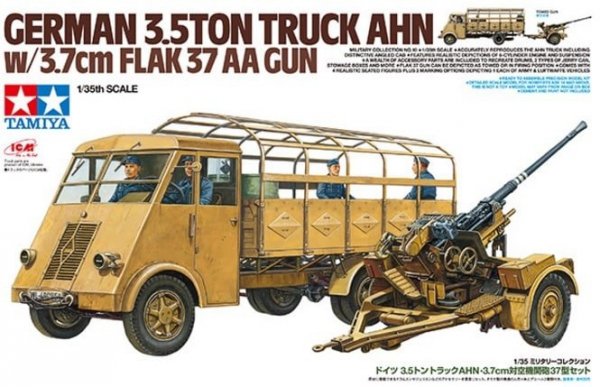 Tamiya 32410 German 3.5t truck AHN w/3.7cm Flak 37 AA Gun 1/35
