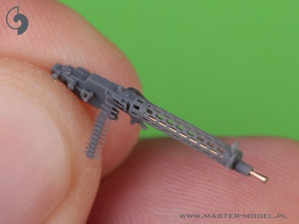 Master AM-48-183 Niemiecki km z okresu I w.św. Spandau LMG 08/15 (2 szt.) - z KRÓTKĄ rączką przeładowania - wydruki 3D i mosiężne lufy 1/48