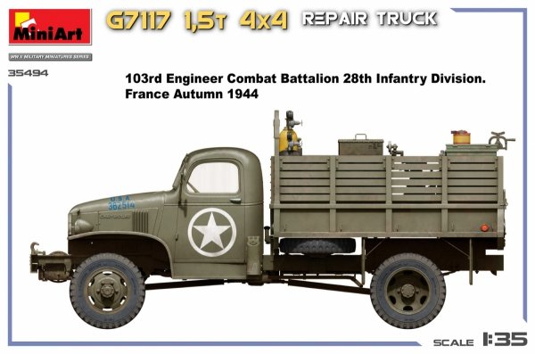 MiniArt 35494 G7117 1,5T 4x4 Repair Truck 1/35