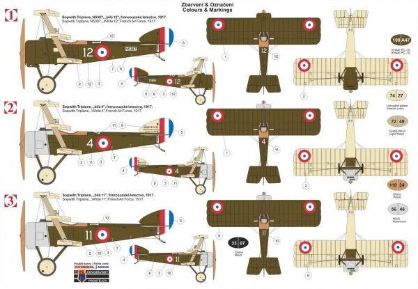 Kovozavody Prostejov KPM0184 Sopwith Triplane France 1/72