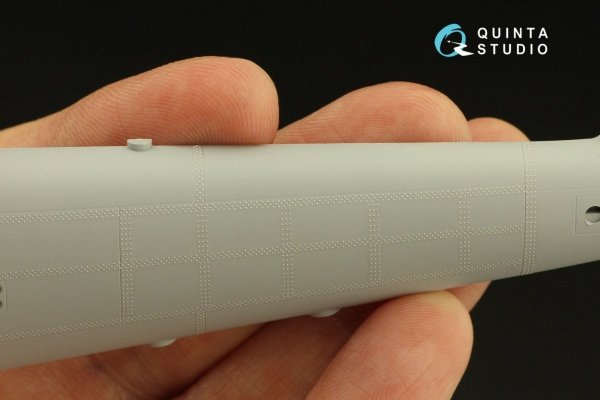 Quinta Studio QRV-034 Triple riveting rows (rivet size 0.25 mm, gap 1.0 mm, suits 1/24 scale), White color, total length 3.2 m/10.5 ft