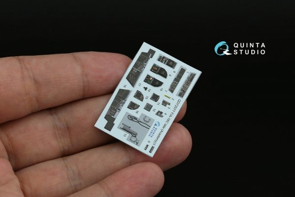 Quinta Studio QD72077 F/A-18C late 3D-Printed &amp; coloured Interior on decal paper (Academy) 1/72