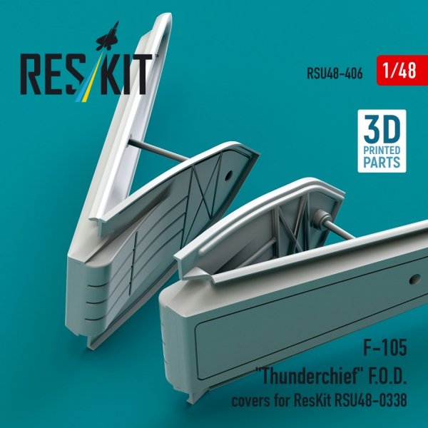 RESKIT RSU48-0406 F-105 "Thunderchief" F.O.D. covers for ResKit RSU48-0338 (3D Printed) (1/48)