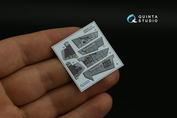 Quinta Studio QD48395 F-14A 3D-Printed &amp; coloured Interior on decal paper (Hobby Boss) 1/48