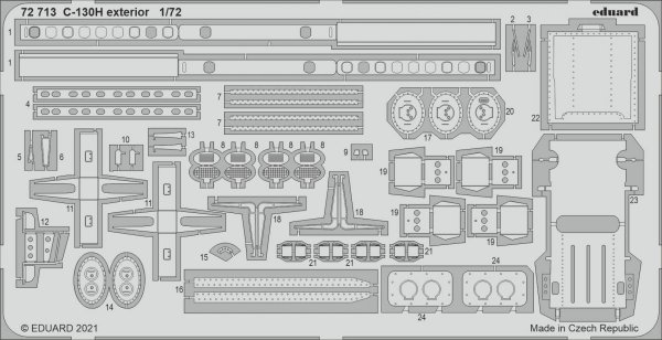Eduard 72713 C-130H exterior Ju 88A-1 for Zvezda 1/72
