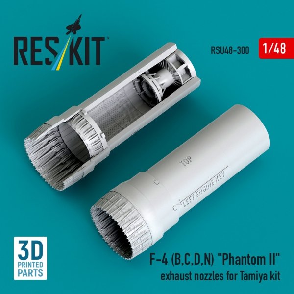 RESKIT RSU48-0300 F-4 (B, C, D, N) &quot;Phantom II&quot; exhaust nozzles for Tamiya kit (3D printed) 1/48