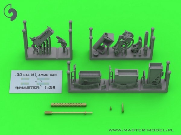 Master GM-35-087 Browning M1919 A4 .30 cal (7,62mm) - z uchwytem plot. M20 (używany np. na M3 Stuart) lub z kołyską D7431  (np. M3 Scout Car) 1/35